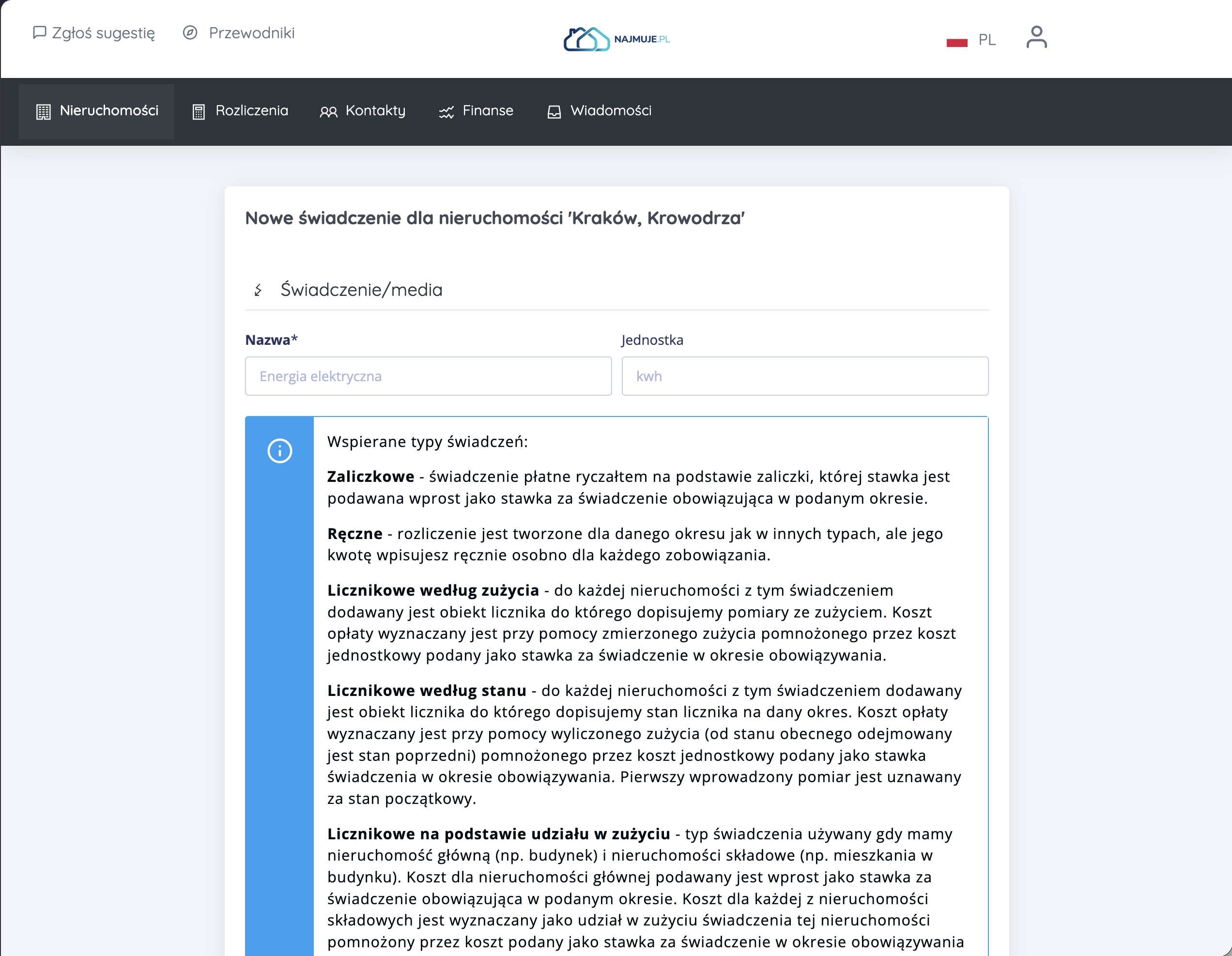 Krok 2 - Konfiguracja mediów i umów